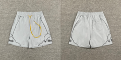 RHUDE Mountain Graphic Athletic Shorts - Light Grey