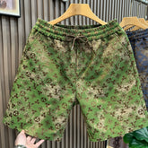European high-end fashion jacquard casual sports shorts men's trendy brand 2026 summer new men's beach five quarter pants
