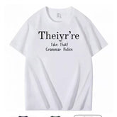 Take That! Grammar Polic 趣味梗T恤美式风搞怪文字印花休闲短袖