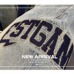 Design sense worn out embroidered denim shorts for men in the summer of 2026, new American fashion brand five quarter pants versatile horse pants