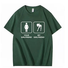 Weird American YourGirlfriend Printed T-shirt for Men and Women, 2026 Loose Short sleeved Top