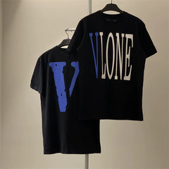 Vlone Classic Logo Graphic T-Shirt - Black/Blue