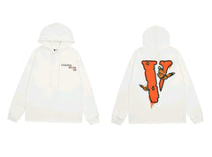 Vlone Butterfly Graphic Hoodie - White/Orange