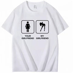 Weird American YourGirlfriend Printed T-shirt for Men and Women, 2026 Loose Short sleeved Top