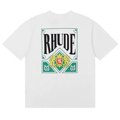 RHUDE Crest & Bold Lettering Graphic Back-Print T-Shirt - White