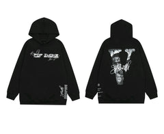 Vlone x Pop Smoke "Faith" Tribute Graphic Hoodie - Black