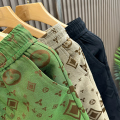 High end luxury brand casual shorts men's trendy brand trend 2026 summer new men's beach five quarter pants at the European station