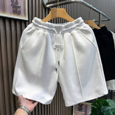 26 year new three yarn blended summer trendy brand casual cotton shorts mid length men's loose five quarter pants designer
