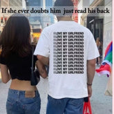 I love my girlfriend funny T-shirt. I love my girlfriend funny short sleeved T-shirt for men