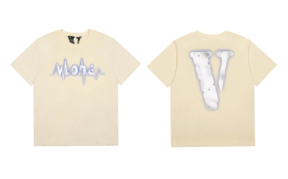 Vlone Pulse Wave Graphic T-Shirt - Off-White