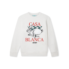 Casablanca Heavy 380g Non Velvet Hoodie Men's American Printed Loose, Small Cap Round Neck Top Trendy (22)