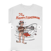 Happy Fisherman T-shirt - Men's 2026 Summer Loose Casual Versatile Short Sleeve T-shirt