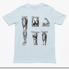 Fitness Muscle Anatomy Printed Short Sleeve T-shirt 2026 New Trendy Loose Men's and Women's Same Style Iron Training Top
