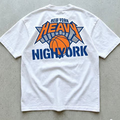 New York Knicks Brunson 2026 vintage printed short sleeved American basketball T-shirt for men and women