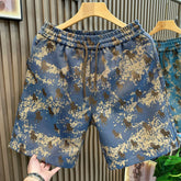 European men's high-end jacquard casual shorts 2026 new summer trendy brand outdoor fashion beach five quarter pants for men
