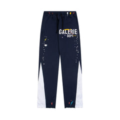 Gallery Dept. "GALERIE DEPT." Logo Paint Splatter Contrast Panel Sweatpants - Navy Blue