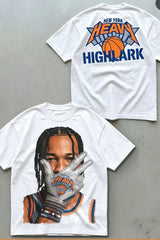 New York Knicks Brunson 2026 vintage printed short sleeved American basketball T-shirt for men and women