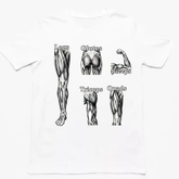 Fitness Muscle Anatomy Printed Short Sleeve T-shirt 2026 New Trendy Loose Men's and Women's Same Style Iron Training Top