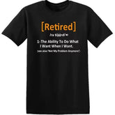 RETIRED retirement definition introduction letter American casual short sleeved T-shirt men's and women's top round neck 2025 new trend