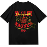 2025 Zhang Weili Same Clothes Chinese Role Model UFC Season T-shirt Boxing Short Sleeve Men's and Women's Top Summer China Beijing