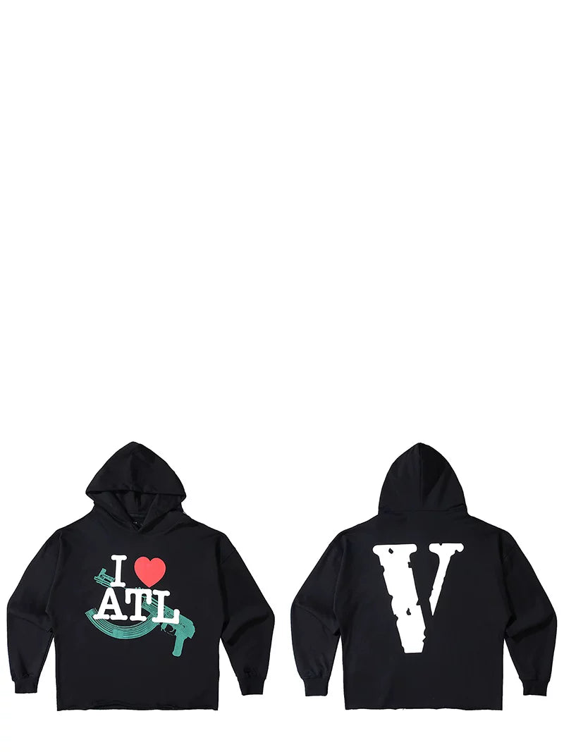 Vlone "I ❤️ ATL" Graphic Hoodie - Black