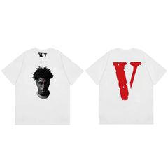 Vlone x NBA YoungBoy Portrait Graphic T-Shirt - White/Red