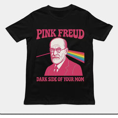 pink freud dark side of your mom funny t-shirt美式幽默短袖T