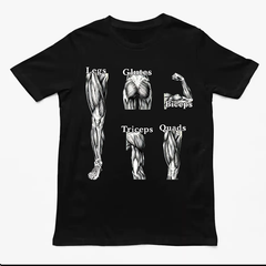 Fitness Muscle Anatomy Printed Short Sleeve T-shirt 2026 New Trendy Loose Men's and Women's Same Style Iron Training Top