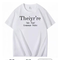 Take That! Grammar Polic 趣味梗T恤美式风搞怪文字印花休闲短袖