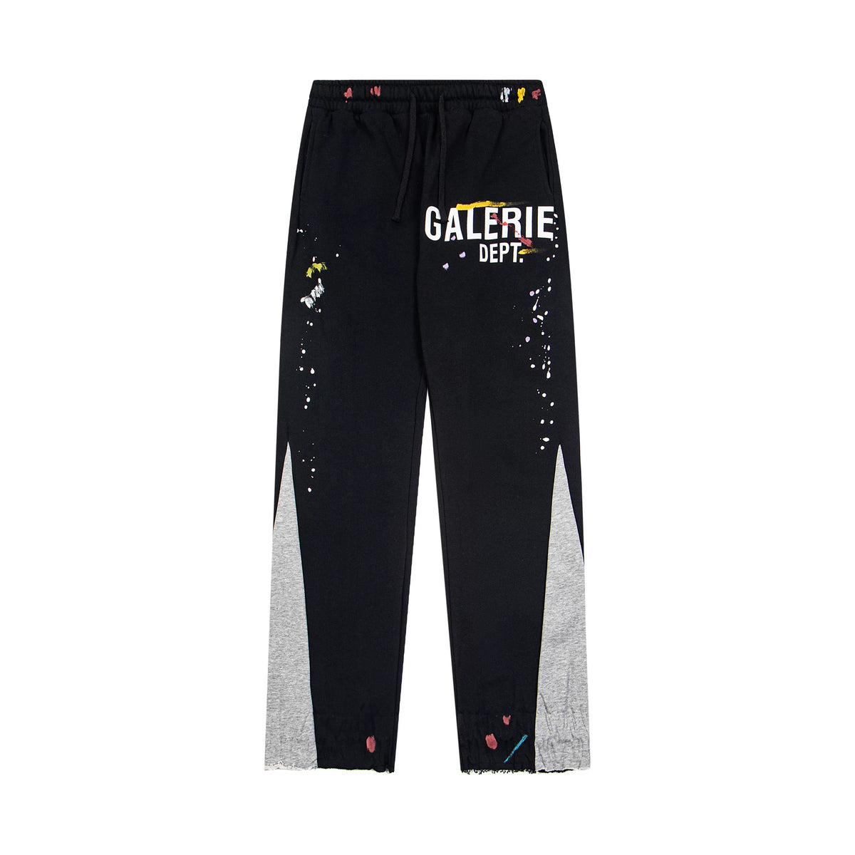Gallery Dept. "GALERIE DEPT." Logo Paint Splatter Contrast Panel Sweatpants - Black