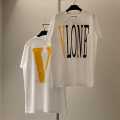 Vlone Classic Logo Graphic T-Shirt - White/Orange