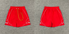 RHUDE Mountain Graphic Athletic Shorts - Red