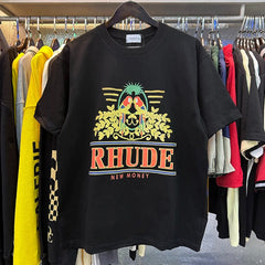 RHUDE Parrot Crest Graphic Print T-Shirt - Black