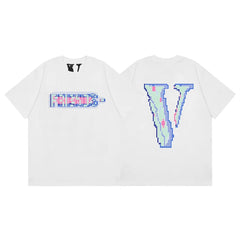 Vlone Pixelated "FRIENDS-" Graphic T-Shirt - White