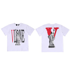 Vlone Statue of Liberty Graphic T-Shirt - White/Red
