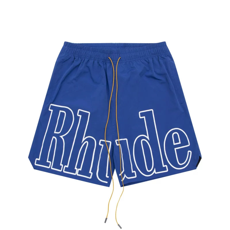 Rhude Logo Nylon Shorts - Royal Blue