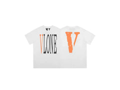 Vlone Classic Logo Graphic T-Shirt - White/Orange