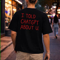 I'll chat about u funny t-shirt American style funny short sleeved T-shirt for men and women