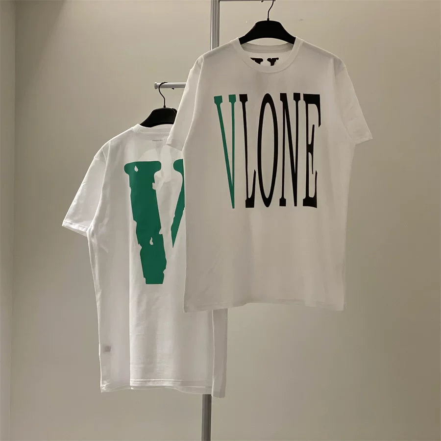 Vlone Classic Logo Graphic T-Shirt - White/Green