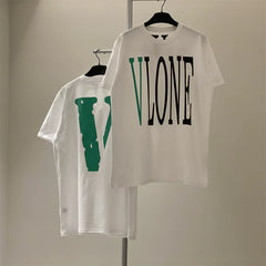Vlone Classic Logo Graphic T-Shirt - White/Green