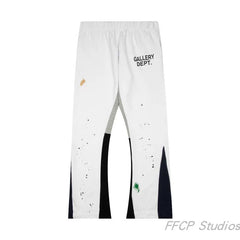 Gallery Dept. Paint Splatter Contrast Panel Sweatpants - White