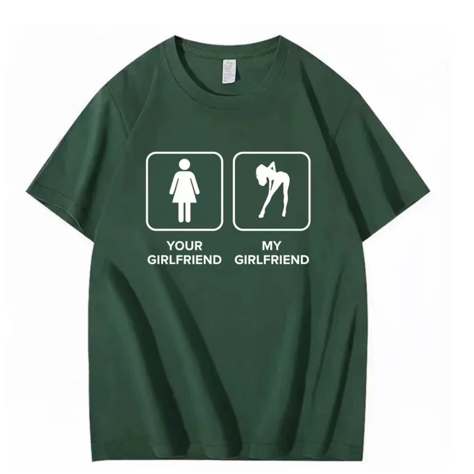 Weird American YourGirlfriend Printed T-shirt for Men and Women, 2026 Loose Short sleeved Top