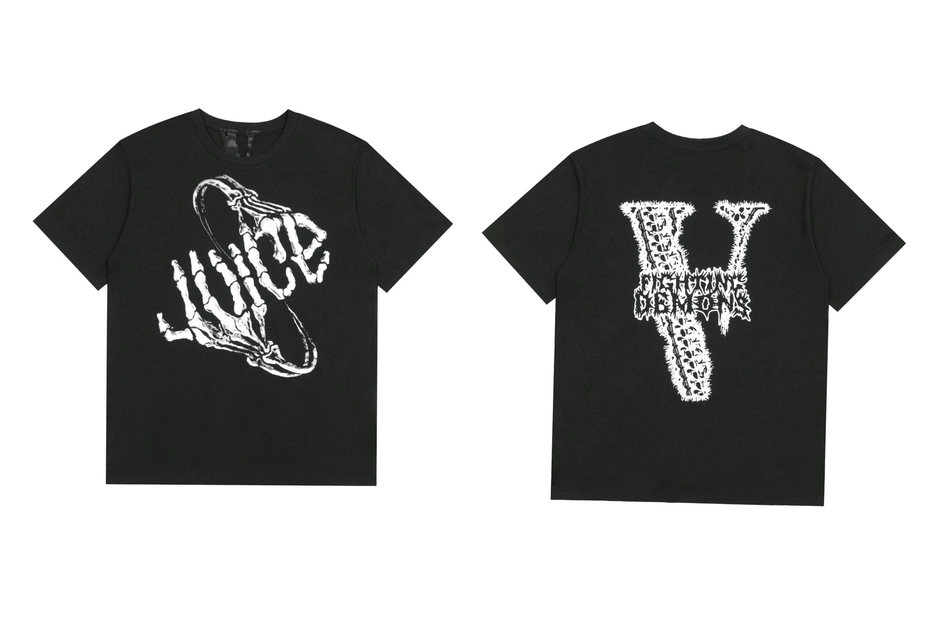 Vlone x Juice WRLD "Fighting Demons" Graphic T-Shirt - Black