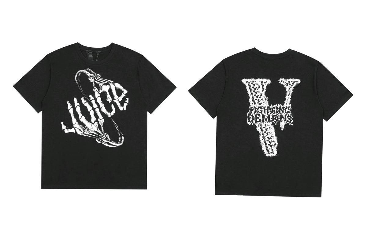 Vlone x Juice WRLD "Fighting Demons" Graphic T-Shirt - Black