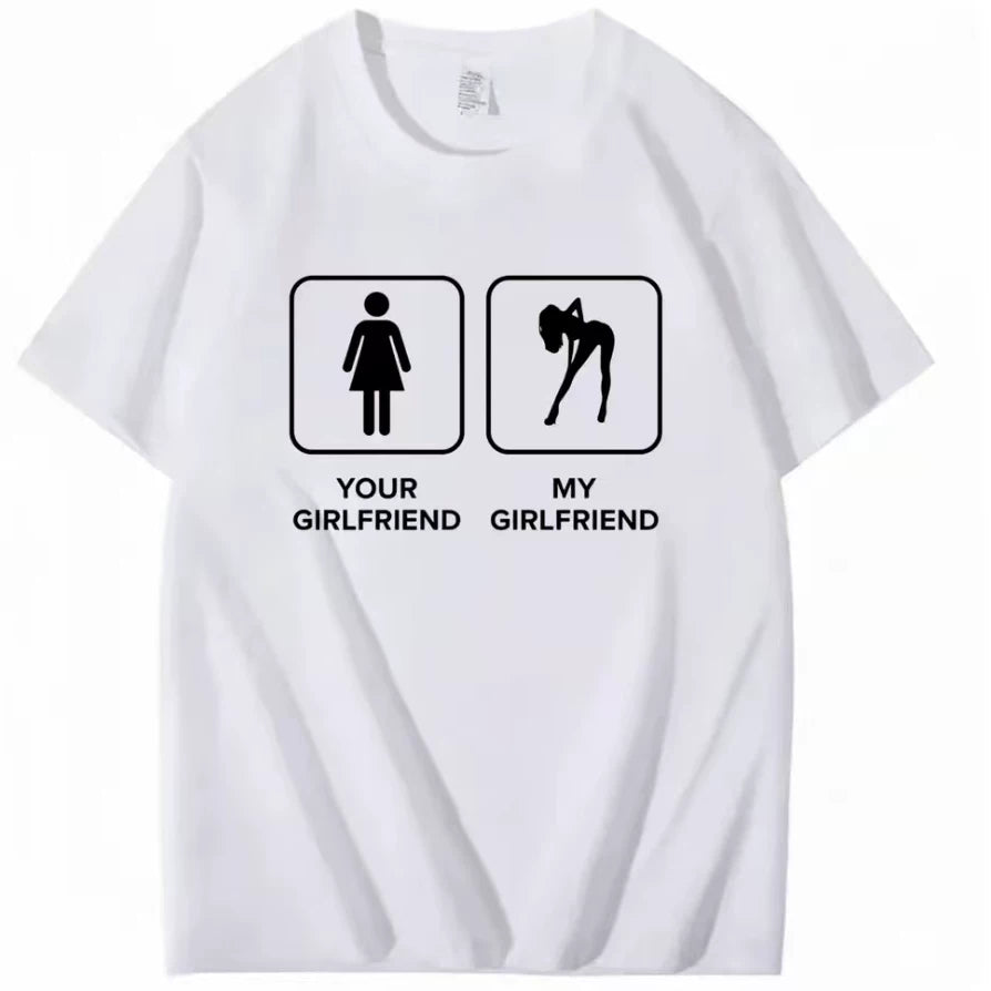 Weird American YourGirlfriend Printed T-shirt for Men and Women, 2026 Loose Short sleeved Top
