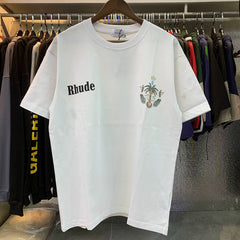 RHUDE Minimalist Logo & Crest Graphic T-Shirt - White