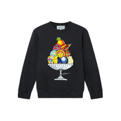 Casablanca Heavy 380g Non Velvet Hoodie Men's American Printed Loose, Small Cap Round Neck Top Trendy (21)