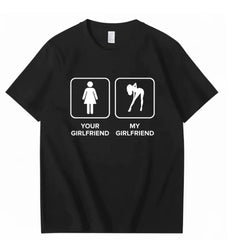 Weird American YourGirlfriend Printed T-shirt for Men and Women, 2026 Loose Short sleeved Top