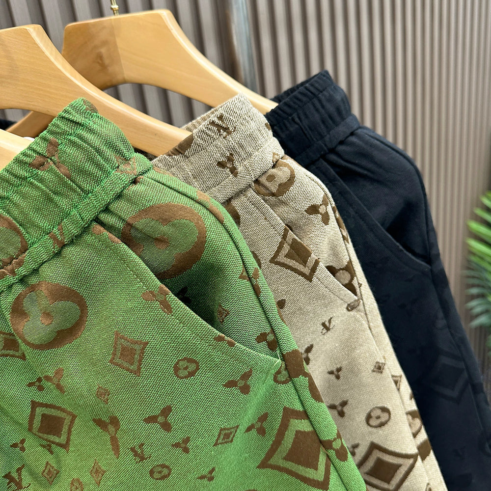 High end luxury brand casual shorts men's trendy brand trend 2026 summer new men's beach five quarter pants at the European station
