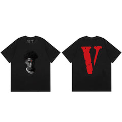 Vlone x NBA YoungBoy Portrait Graphic T-Shirt - Black/Red